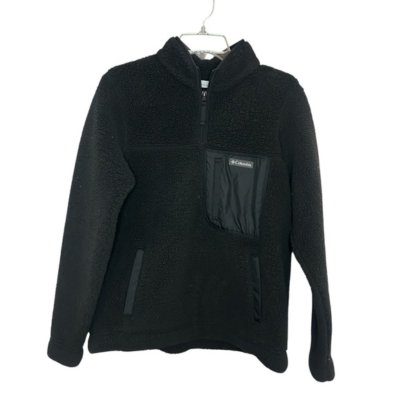 Columbia Sherpa pullover Cozy Black size medium - Picture 1 of 8